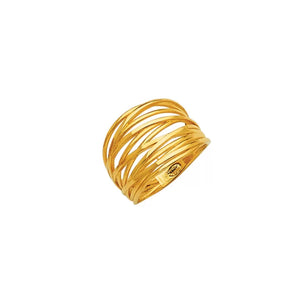 14K Wide Wire Band