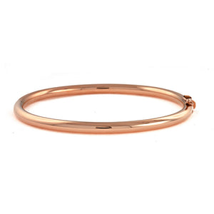 14 Karat Rose Gold 4mm Round Tube Bangle