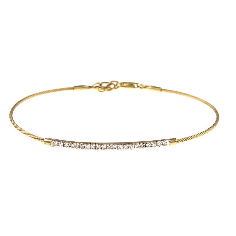 Gold diamond bar bracelet Clearance