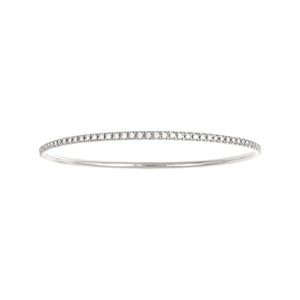 14 Karat White Gold Diamond Bangle