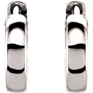 Platinum Hoop Earrings