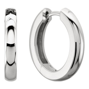 Platinum Hoop Earrings