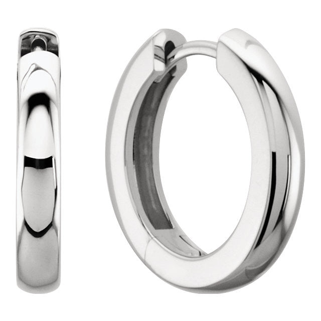 Platinum Huggie Hoop Earrings Mrs. Jones Company