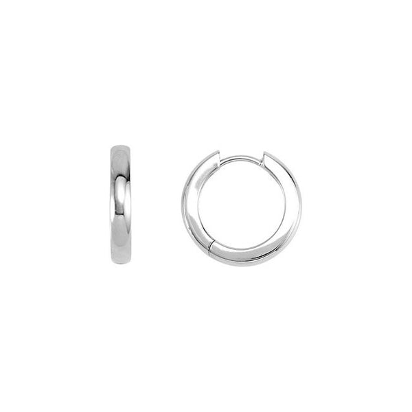 Platinum Huggie Hoop Earrings - Mrs. Jones & Company