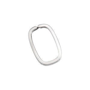 Sterling Silver Rectangle Split Key Ring